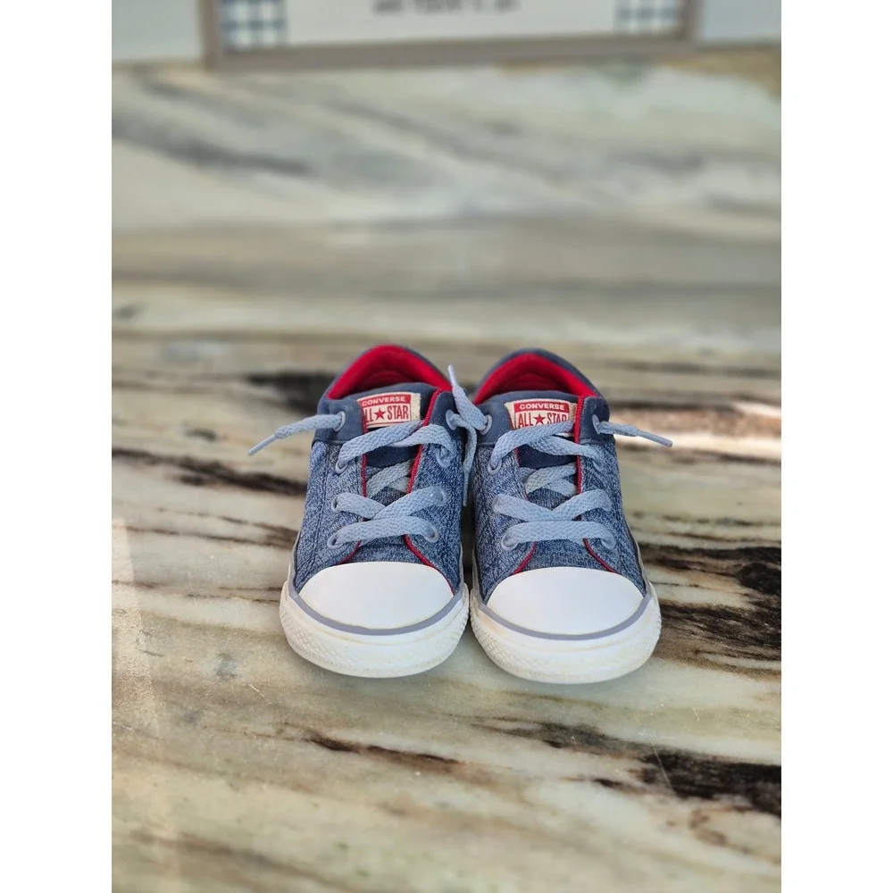 Converse All Star Chuck Taylor Street Slip Blue Red Infant Sneakers 8 Americana